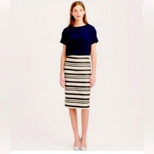 J.Crew striped pencil skirt / Size 8